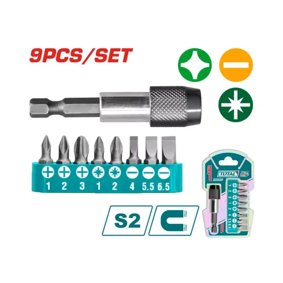 Bit set with holder 9 pcs Bit set with holder 9 pcs