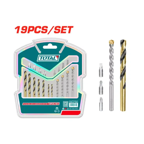 Set of drill bits and screwdriver bits 19pcs Set of drill bits and screwdriver bits 19pcs