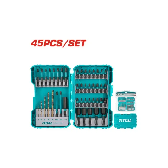 Impact screwdriver and HSS drill bits set 45 pcs Impact screwdriver and HSS drill bits set 45 pcs