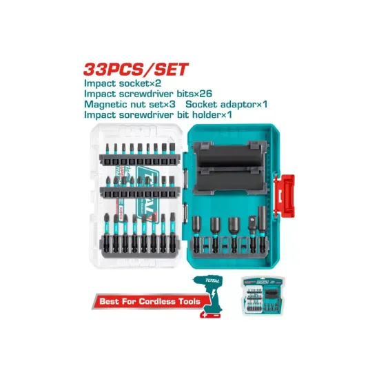 33 Pcs impact screwdriver bits and sockets set 33 Pcs impact screwdriver bits and sockets set