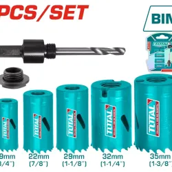 7 Pcs Bi-metal Hole Saw Set