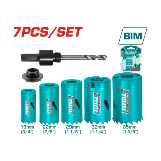 7 Pcs Bi-metal Hole Saw Set 7 Pcs Bi-metal Hole Saw Set