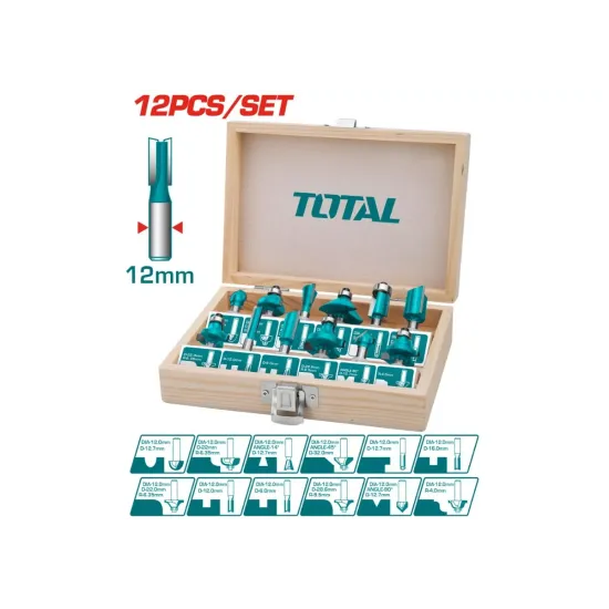Router Bit Set - 12 mm 12pcs Router Bit Set - 12 mm 12pcs