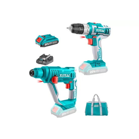 Cordless Rotary Hammer and Drill - Screwdriver 20 V, 2A Cordless Rotary Hammer and Drill - Screwdriver 20 V, 2A