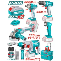 5 Pcs Lithium-Ion industrial combo kit
