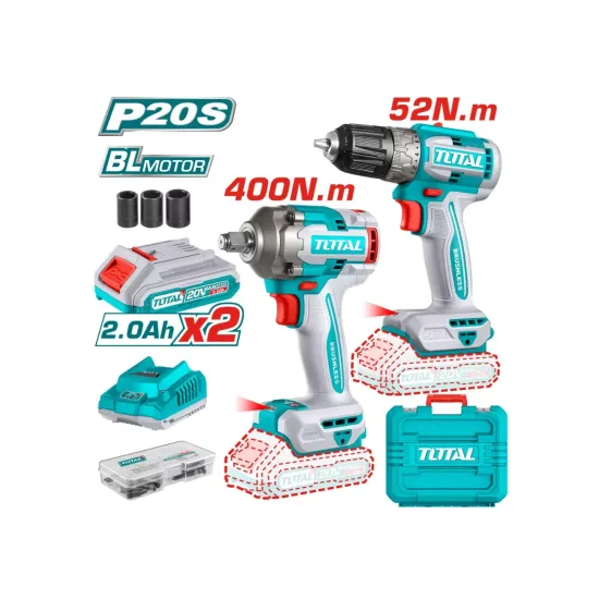 Combo set impact wrench and drill with battery Combo set impact wrench and drill with battery