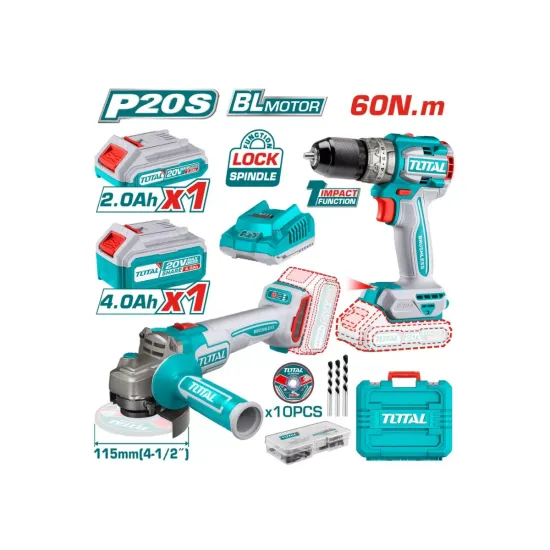 Combo set brushless cordless drill and angle grinder Combo set brushless cordless drill and angle grinder