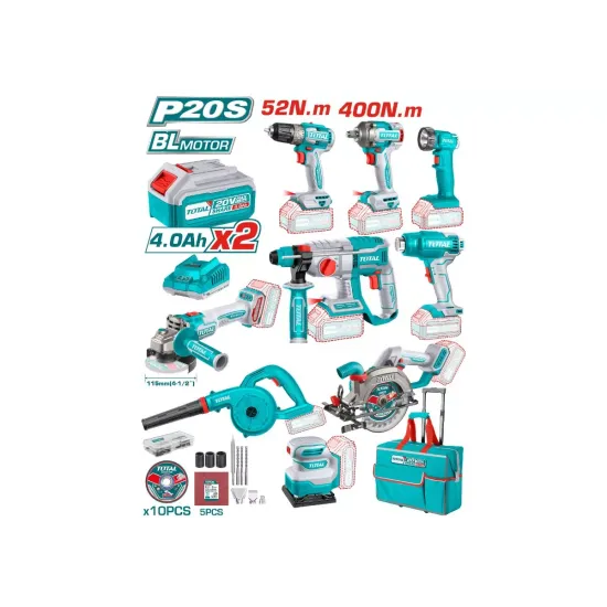 9 Pcs cordless industrial combo kit 9 Pcs cordless industrial combo kit
