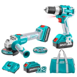 Angle Grinder and Drill - Screwdriver 20 V, 4A