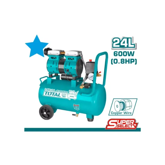 Silent Oil Free Air Compressor 24L / 600 W Silent Oil Free Air Compressor 24L / 600 W
