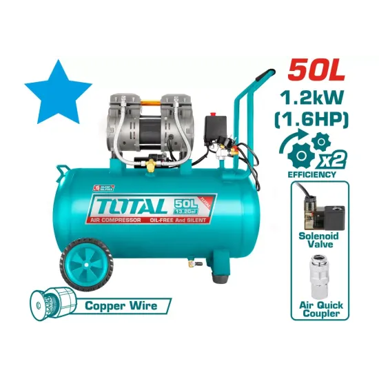 Silent Oil Free Air Compressor 50L / 1200 W Silent Oil Free Air Compressor 50L / 1200 W