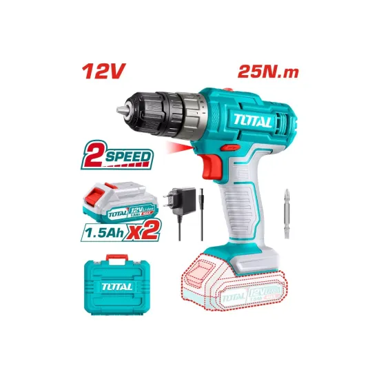 Screwdriver 12V / 1.5Ah / With 2 Batteries and Charger Screwdriver 12V / 1.5Ah / With 2 Batteries and Charger
