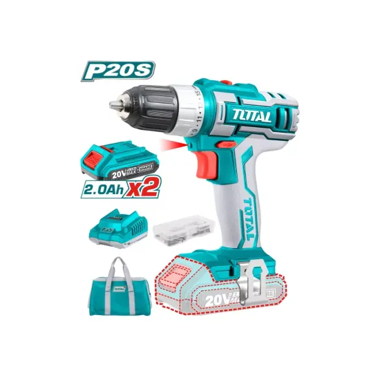 Cordless Drill - Screwdriver / 20V / 2A / 45Nm /+1 Battery / INDUSTRIAL Cordless Drill - Screwdriver / 20V / 2A / 45Nm /+1 Battery / INDUSTRIAL