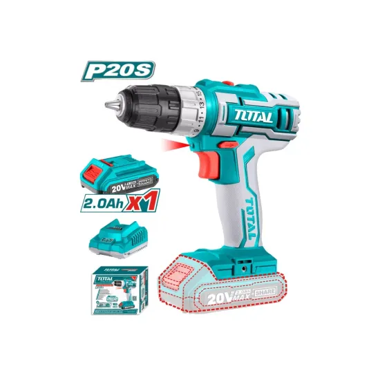 Cordless Drill - Screwdriver 20V, 2A , 45Nm Cordless Drill - Screwdriver 20V, 2A , 45Nm