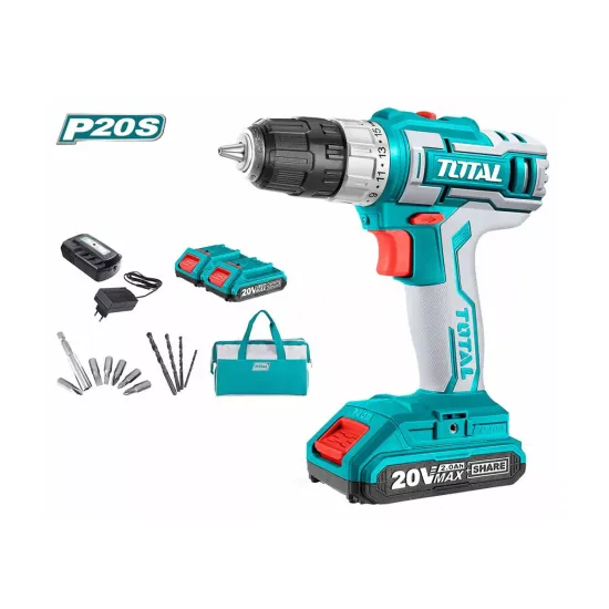 Cordless Drill - Screwdriver / 20V / 2A / 45Nm /+1 Battery Cordless Drill - Screwdriver / 20V / 2A / 45Nm /+1 Battery