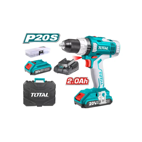 Cordless Drill - Screwdriver / 20V / 2A / 55Nm /+1 Battery / INDUSTRIAL Cordless Drill - Screwdriver / 20V / 2A / 55Nm /+1 Battery / INDUSTRIAL