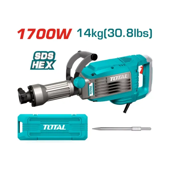 Electric Demolition Breaker / SDS HEX / 1700 W / 50 J / INDUSTRIAL Electric Demolition Breaker / SDS HEX / 1700 W / 50 J / INDUSTRIAL