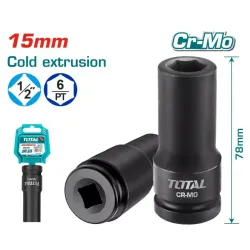 Impact deep socket head 15mm