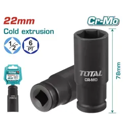 Impact deep socket head 22mm
