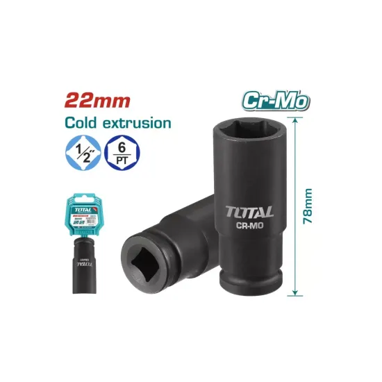 Impact deep socket head 22mm Impact deep socket head 22mm
