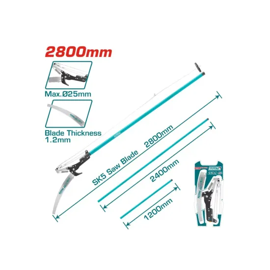 Extendable pole saw and pruner 2.8m Extendable pole saw and pruner 2.8m