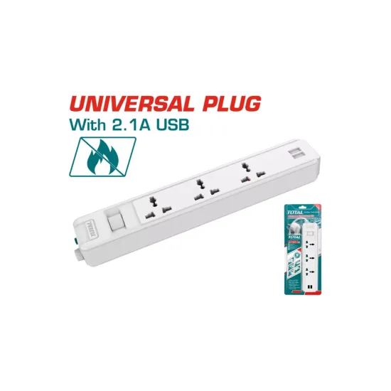 Extension Socket 3 places, 3 m /2 USB 2.1A Extension Socket 3 places, 3 m /2 USB 2.1A