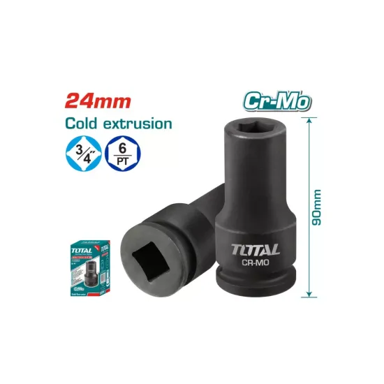Impact socket head 24mm - 3/4" Impact socket head 24mm - 3/4"