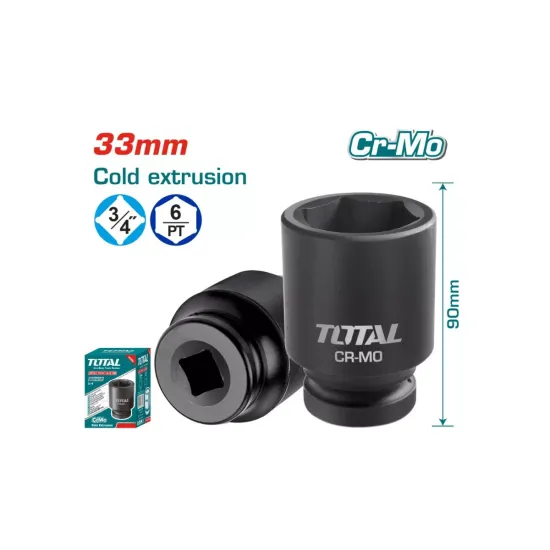 Impact socket head 33mm - 3/4" Impact socket head 33mm - 3/4"
