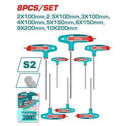 T-handle Hex key set, 8 pcs