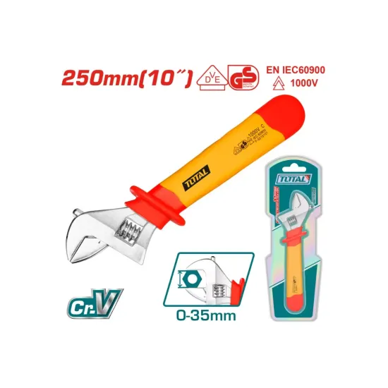 Insulated adjustable Wrench 250mm(10˝) Insulated adjustable Wrench 250mm(10˝)