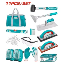 A combo set of plastering tools