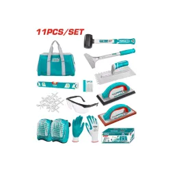 A combo set of plastering tools