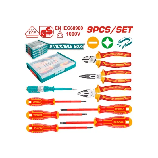A set of dielectric tools up to 1000V 9pcs. A set of dielectric tools up to 1000V 9pcs.