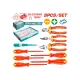 A set of dielectric tools up to 1000V 9pcs. A set of dielectric tools up to 1000V 9pcs.