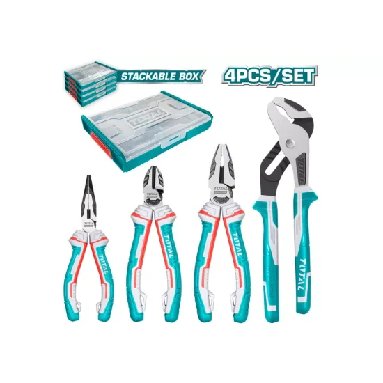 High strength leverage pliers set, 4 pcs. High strength leverage pliers set, 4 pcs.