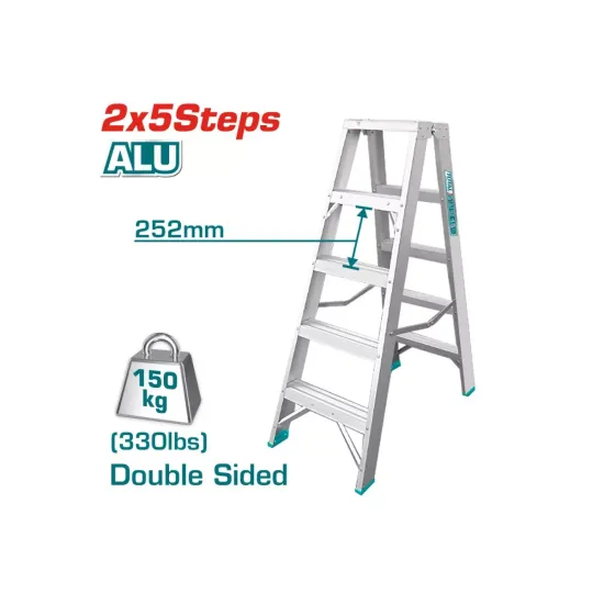 Double side ladder 2 x 5 steps Double side ladder 2 x 5 steps