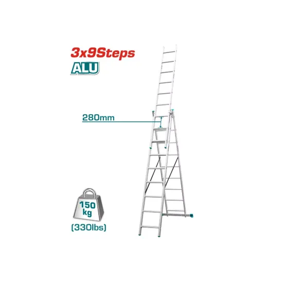 Three-section extension ladder Three-section extension ladder