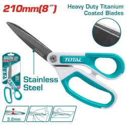 Rubber grip long-blade scissors 210mm