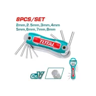 Folding set of hex keys 8pcs.