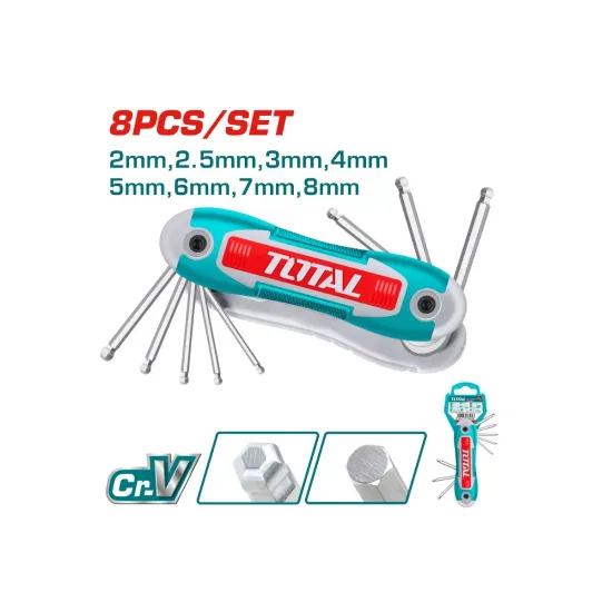 Folding set of pall point hex keys 8pcs. Folding set of pall point hex keys 8pcs.