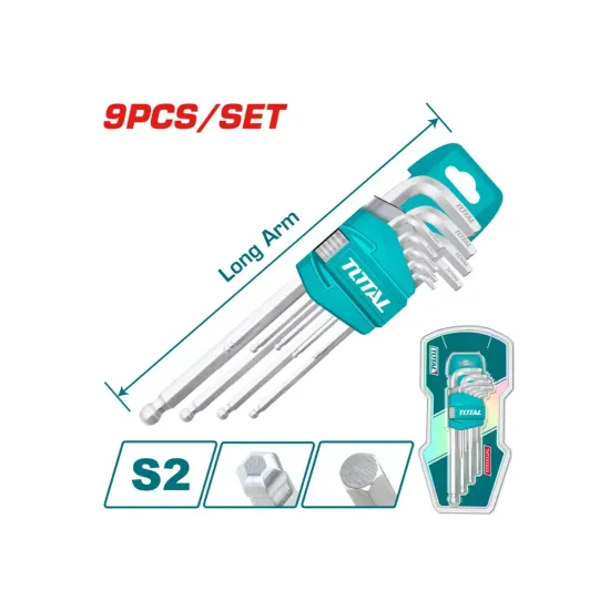 Ball point hex key set, 9 pcs Ball point hex key set, 9 pcs