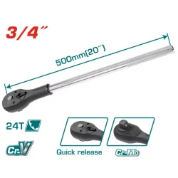 Ratchet wrench 3/4" - 500mm