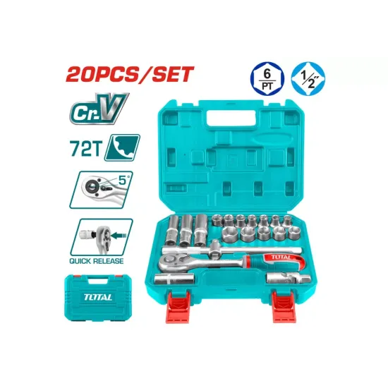 Socket set 1/2" 20 pieces Socket set 1/2" 20 pieces