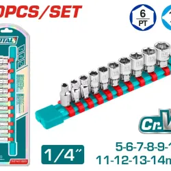 10 pcs 1/4" socket set