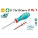 Screwdriver Twin Head PH2+SL6/160mm Screwdriver Twin Head PH2+SL6/160mm
