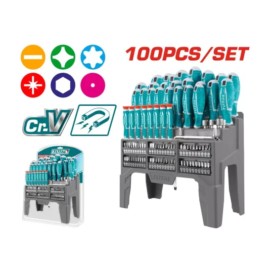 Screwdriver set with bits 100 pcs. Screwdriver set with bits 100 pcs.