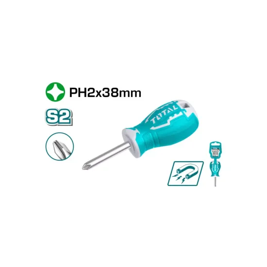 Phillips crosshead screwdriver PH2x38mm Phillips crosshead screwdriver PH2x38mm