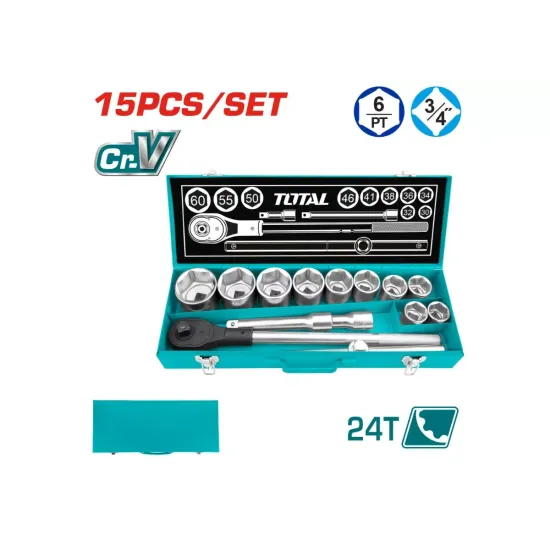 Socket set 3/4" 15 pcs Socket set 3/4" 15 pcs