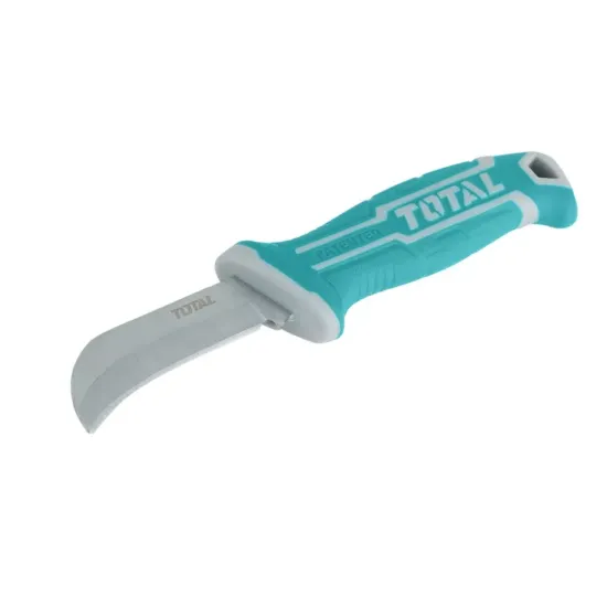 Cable stripping knife curved