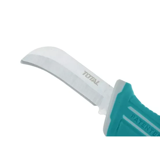Cable stripping knife curved